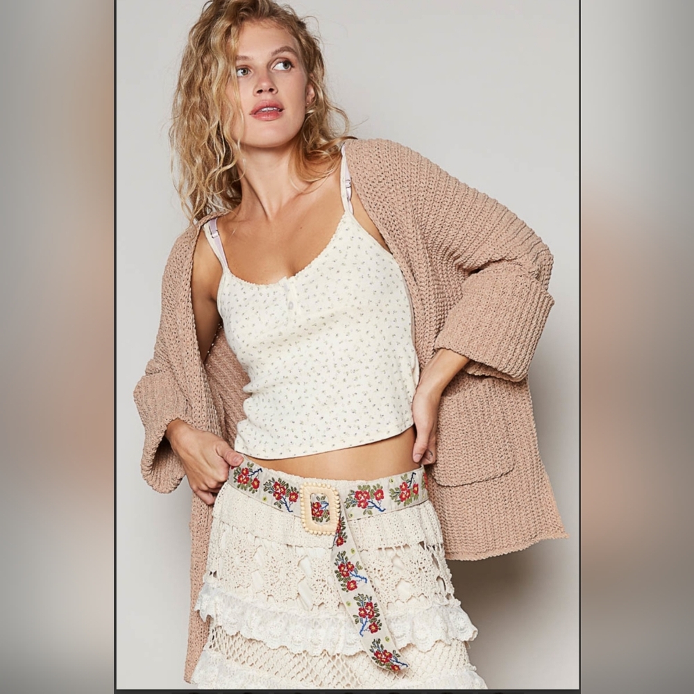 #712 POL Long Sleeve Cardigan With Pockets